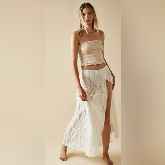 NEW FREE PEOPLE - Stretch Crop Tube Top in Satin Finish - Picture 7 of 11
